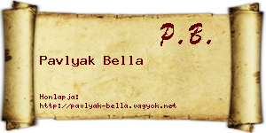 Pavlyak Bella névjegykártya